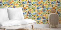 Playful Meadow Positivity Animals Mural by HappyWall
