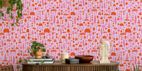 Mushroom Forest Mural by HappyWall