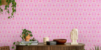 Pink Seahorse Harmony Mural by HappyWall