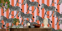 Zebra Walk Mural by HappyWall