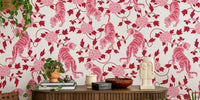 Vintage Chinese Tigers Florals Chinoiserie Mural by HappyWall