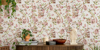 Enchanted Garden Birds Chinoiserie Mural by HappyWall