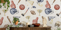 American Sports Mural by HappyWall