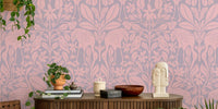Asian Crane Pond  Mural by HappyWall