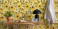 Black-eyed Susan & Honey Bee Mural by HappyWall