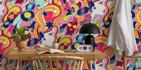 70s Roller Disco Mural by HappyWall