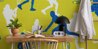 Tennis Players Pattern 4 Mural by HappyWall