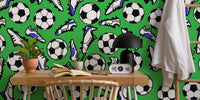 Soccer Cleats and Balls Mural by HappyWall