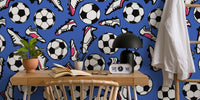 Soccer Cleats and Balls Mural by HappyWall