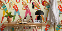 Retro Aerobic Workout Light Mural by HappyWall