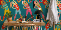 Retro Aerobic Workout Light Mural by HappyWall
