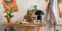 Cozy Dachshund Pals Mural by HappyWall