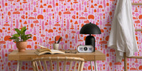 Mushroom Forest Mural by HappyWall