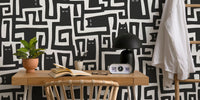 Black Cats Maze Mural by HappyWall