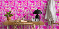 Retro Bloom Burst Mural by HappyWall