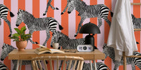Zebra Walk Mural by HappyWall
