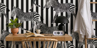 Zebra Walk Mural by HappyWall