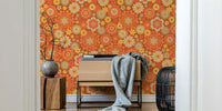 Retro 70s Groovy Floral Mural by HappyWall
