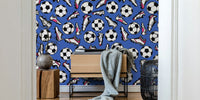 Soccer Cleats and Balls Mural by HappyWall
