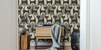 Cats on Dots Mural by HappyWall