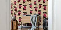 Dachshund Winter Cheer Mural by HappyWall