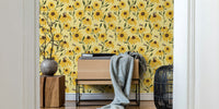 Black-eyed Susan & Honey Bee Mural by HappyWall