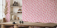 Pink Lobster Delight Mural by HappyWall