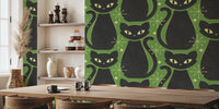 Mid Century Black Mural by HappyWall