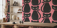 Mid Century Black Mural by HappyWall