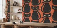 Mid Century Black Mural by HappyWall