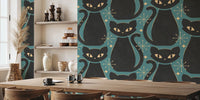 Mid Century Black Mural by HappyWall