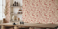 Enchanted Forest Cat Mural by HappyWall