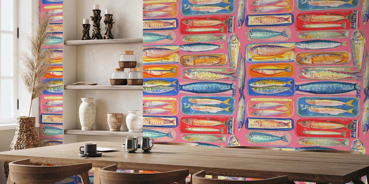 Vintage Fish Market Mural by HappyWall