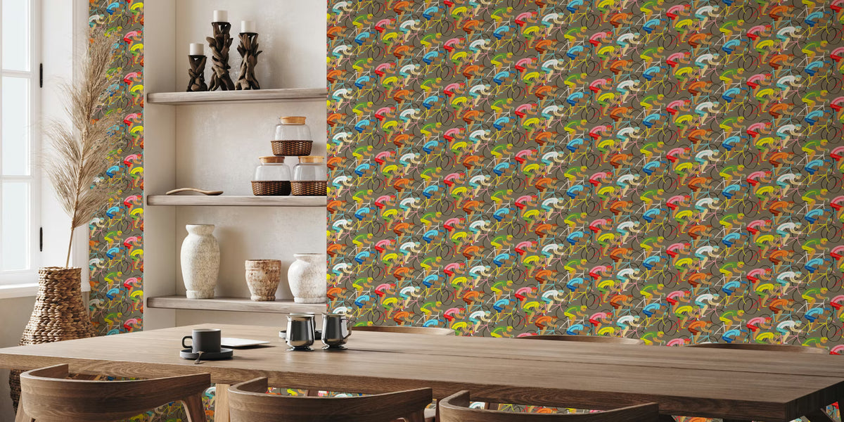 Cycling Race Mural by HappyWall