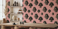 Vintage Poodle Stina Pink Mural by HappyWall