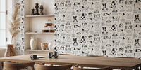Dogs - Black and White Mural by HappyWall