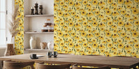 Black-eyed Susan & Honey Bee Mural by HappyWall