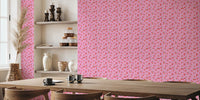 Cherry Delight Stripes Mural by HappyWall