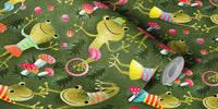 Skillful Artistic Frog Family in Forest Mural by HappyWall