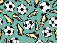 Soccer Cleats and Balls Mural by HappyWall