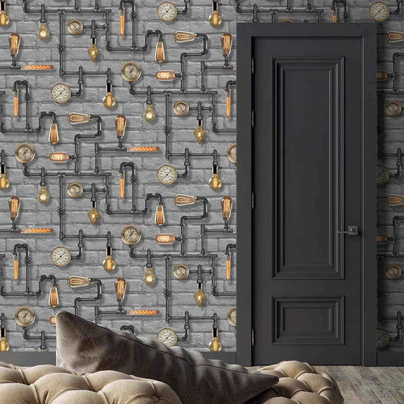 Steampunk Wallpaper by Woodchip & Magnolia