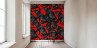 Panther on Fire Mural by HappyWall
