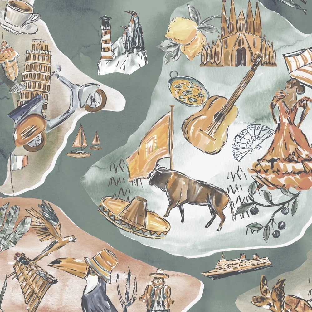 Travel Map Wallpaper by Brand McKenzie