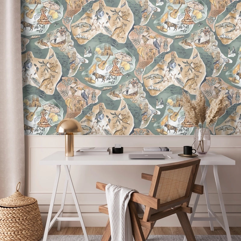 Travel Map Wallpaper by Brand McKenzie