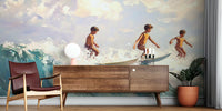 Kids on the Wave Mural by HappyWall